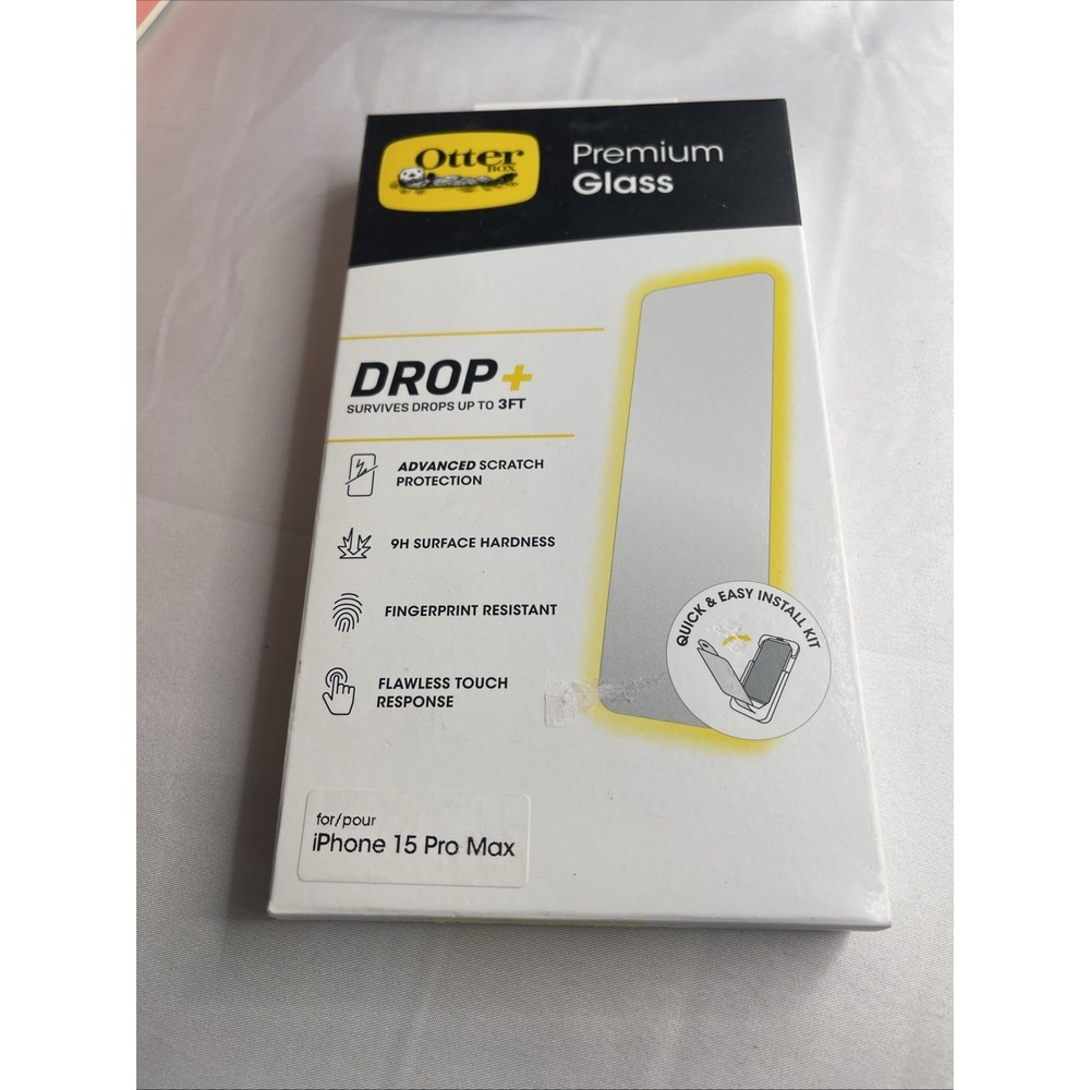 Otterbox Premium Glass Drop Plus Scratch Screen Protector For iPhone 15 Pro Max